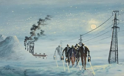 MINERS BY NIGHT by John Koenakeefe Mohl - Auction record, sale price, and art valuation. Compare with similar artists and explore comparable artworks.
