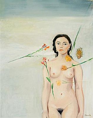 GIRL WITH FLOWERS by Simon Patrick Stone - Auction record, sale price, and art valuation. Compare with similar artists and explore comparable artworks.