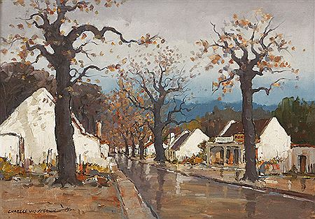 PNIEL, STREET SCENE by Charles Van Der Merwe - Auction record, sale price, and art valuation. Compare with similar artists and explore comparable artworks.