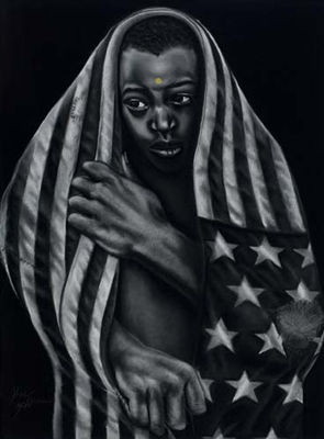 Brother and American Flag