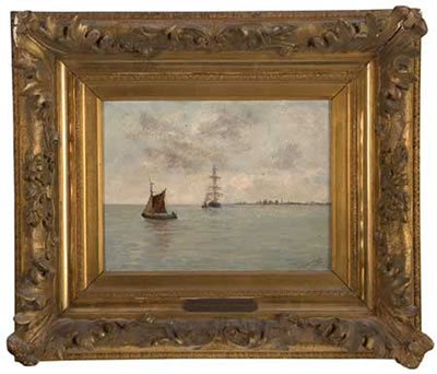 Sample artwork by Romain Steppe (1859 - 1927), known for marine and waterscape painting - View similar artists and auction records