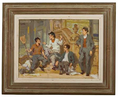 Four Men on a Stoop