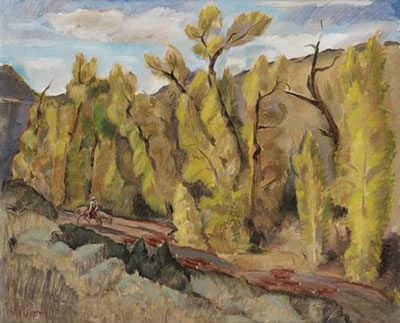 Landscape with a Man on Horseback. by Henry Varnum Poor - Auction record, sale price, and art valuation. Compare with similar artists and explore comparable artworks.