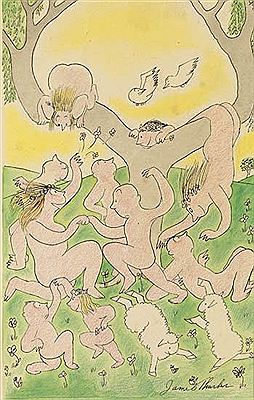 "Rites of Spring" by James Thurber - Auction record, sale price, and art valuation. Compare with similar artists and explore comparable artworks.