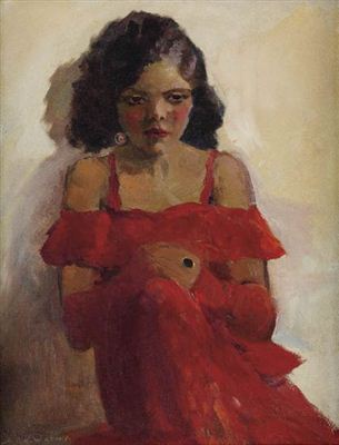 Girl in Red Dress
