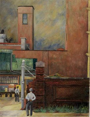 Untitled (Factory Entrance) Untitled (Tennis Players)