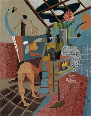 Studio "B," Composition # 28 Composition #402 by Charles Elmer Harris - Auction record, sale price, and art valuation. Compare with similar artists and explore comparable artworks.