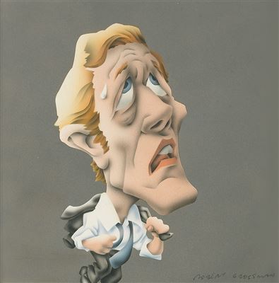 Two drawings of Mayor John Lindsay (2)