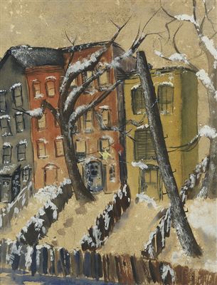 Rowhouses in the Winter.