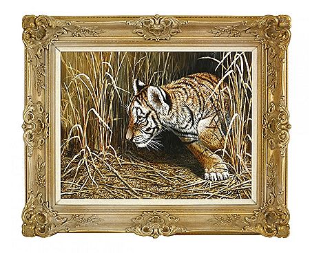 'ON THE PROWL'-TIGER CUB by Mark Chester - Auction record, sale price, and art valuation. Compare with similar artists and explore comparable artworks.