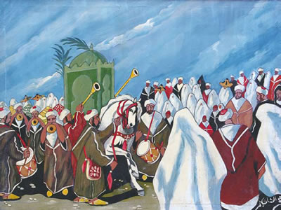 Sample artwork by Abdeuchafi Ahriz (1956 - 2006), known for paintings - View similar artists and auction records
