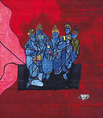 Sample artwork by Mohammed M'Rabet (Born 1940), known for paintings - View similar artists and auction records