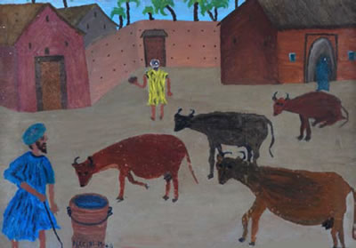 Sample artwork by Mohamed Naciri (Born 1943), known for painting - View similar artists and auction records