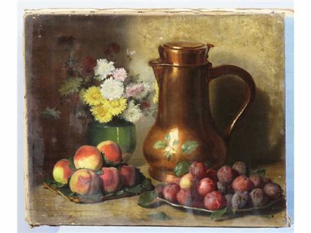 Nature morte aux fruits et au pichet de cuivre