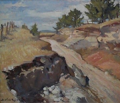 The Road to Willunga by Anton David Riebe - Auction record, sale price, and art valuation. Compare with similar artists and explore comparable artworks.