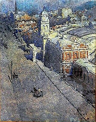 Central Station, Brisbane 1908 by Jesse Jewhurst Hilder - Auction record, sale price, and art valuation. Compare with similar artists and explore comparable artworks.