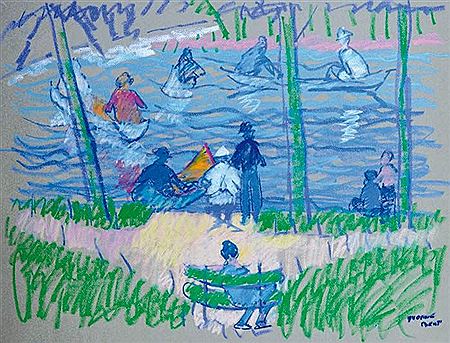 PROMENADE EN BARQUE by Yvonne Bert - Auction record, sale price, and art valuation. Compare with similar artists and explore comparable artworks.