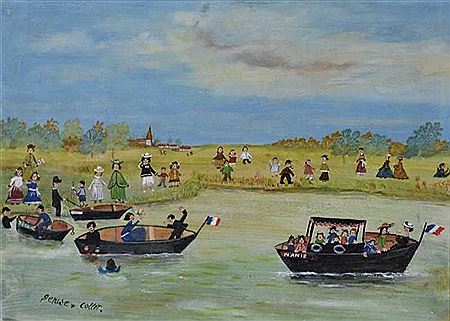 PROMENADE EN BARQUE by Denise Collet - Auction record, sale price, and art valuation. Compare with similar artists and explore comparable artworks.