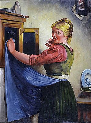 JEUNE FEMME A LA CRAIE