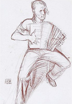 L'ACCORDEONISTE I by Alexandre Repka - Auction record, sale price, and art valuation. Compare with similar artists and explore comparable artworks.