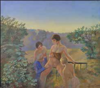 JEUNES FILLES ET PAYSAN EN CAMPAGNE by Joseph Carton - Auction record, sale price, and art valuation. Compare with similar artists and explore comparable artworks.