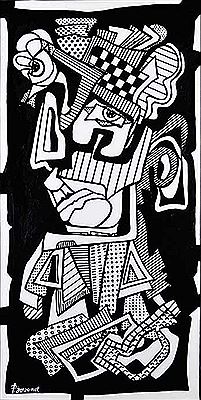 PERSONNAGE NOIR ET BLANC