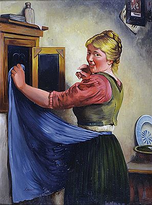 JEUNE FEMME A LA CRAIE
