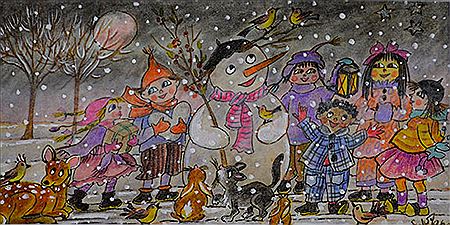 LE BONHOMME DE NEIGE by Sylviane Jouenne - Auction record, sale price, and art valuation. Compare with similar artists and explore comparable artworks.