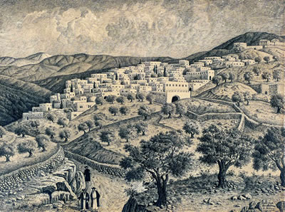 Figures on the way to Jerusalem