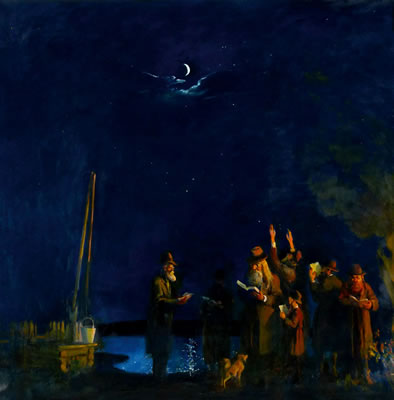 Prayer at Moonlight by Leonid Guervitz - Auction record, sale price, and art valuation. Compare with similar artists and explore comparable artworks.