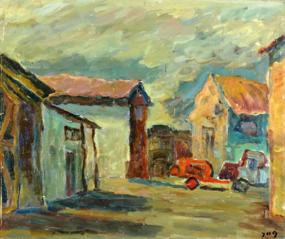 Village by Izhak Feier - Auction record, sale price, and art valuation. Compare with similar artists and explore comparable artworks.