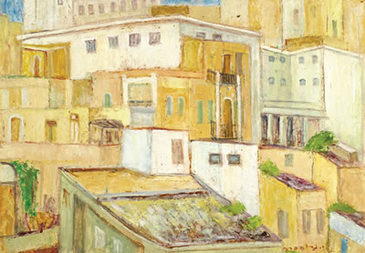 Houses by Yehoshua Grossbard - Auction record, sale price, and art valuation. Compare with similar artists and explore comparable artworks.