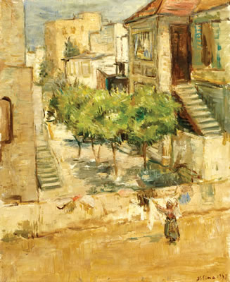 Figures in Musrara, Jerusalem by Miron Sima - Auction record, sale price, and art valuation. Compare with similar artists and explore comparable artworks.