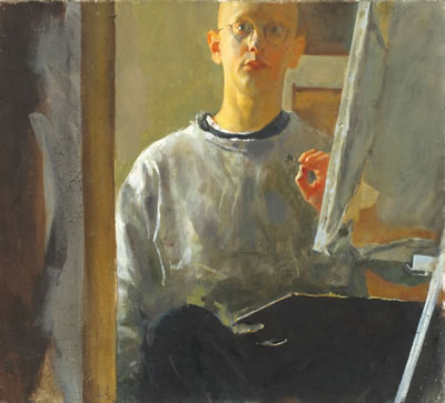 Self Portrait in a Studio by Amnon David Ar - Auction record, sale price, and art valuation. Compare with similar artists and explore comparable artworks.