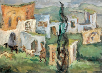 Safed Landscape by Audrey Bergner - Auction record, sale price, and art valuation. Compare with similar artists and explore comparable artworks.