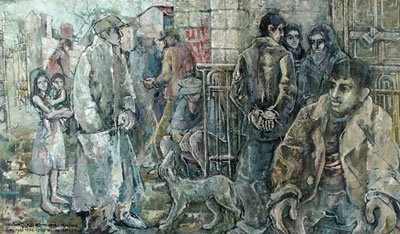 The Employment Bureau (Study) by Gershon Knispel - Auction record, sale price, and art valuation. Compare with similar artists and explore comparable artworks.