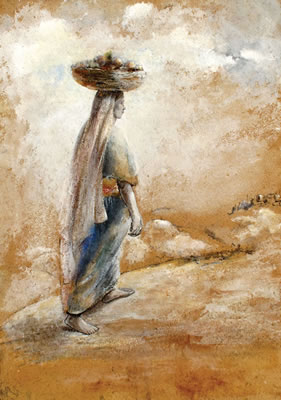 Woman Carrying a Vessel