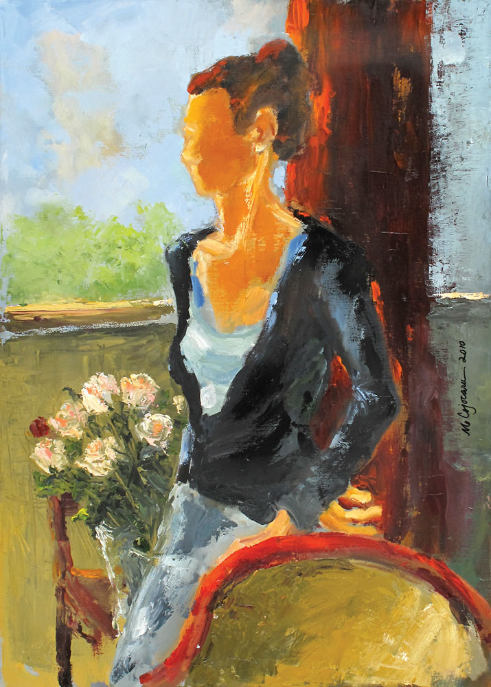 Ronny with Flowers by Miriam Cojocaru - Auction record, sale price, and art valuation. Compare with similar artists and explore comparable artworks.