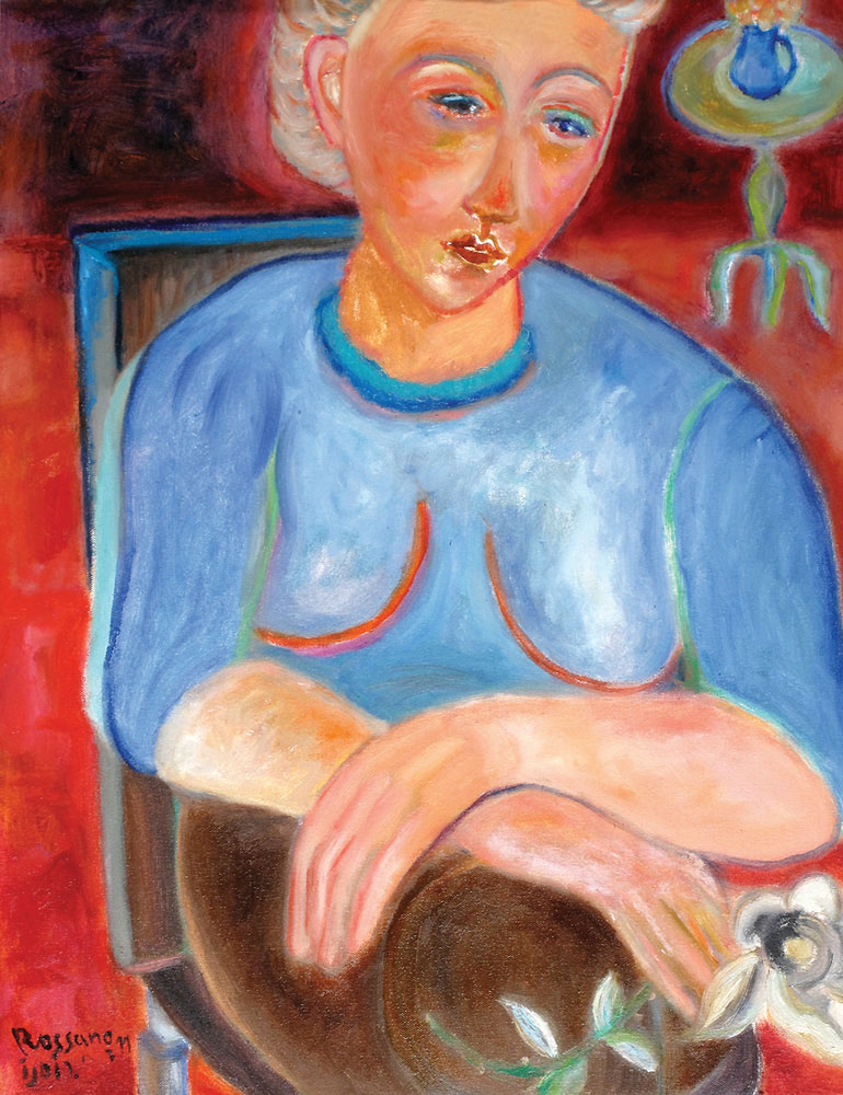Woman with a Flower by Yishay Rossano - Auction record, sale price, and art valuation. Compare with similar artists and explore comparable artworks.