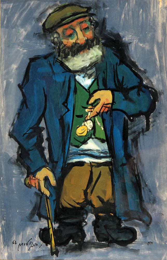 Aged Man with Cane