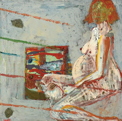 Sample artwork by Pesach Slabovsky (1947 - 2019), known for painting - View similar artists and auction records