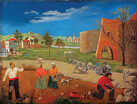 Sample artwork by Gregoire Michonze (1902 - 1982), known for surrealist painting, drawing - View similar artists and auction records