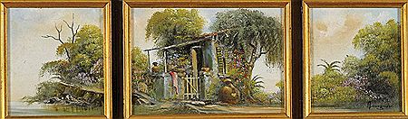 Landscape with House (triptych)