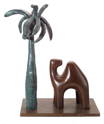 Camel and Palm Tree by Amos Kenan - Auction record, sale price, and art valuation. Compare with similar artists and explore comparable artworks.
