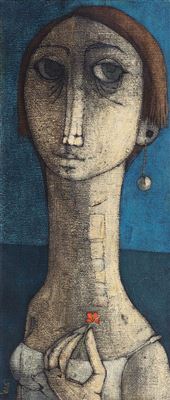 Woman with flower