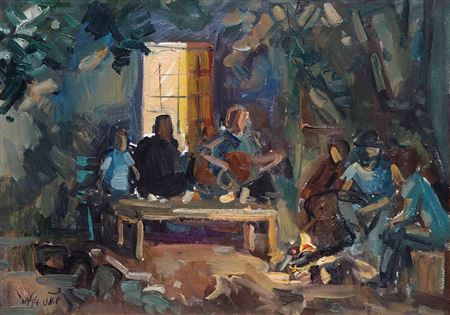 Figures in the garden