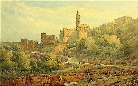 Tower of David and the Old City, Jerusalem by Augustus Burnett Stuart - Auction record, sale price, and art valuation. Compare with similar artists and explore comparable artworks.