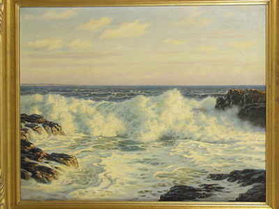 Surf Crashing Over Rocks