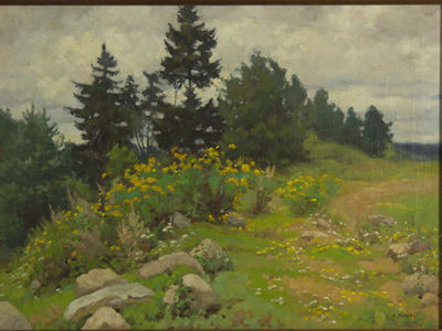 Summer Landscape with Flowers