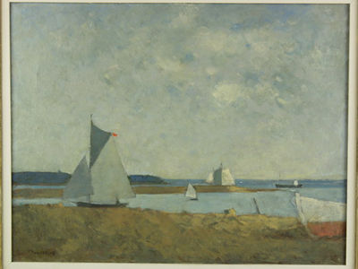 Maine Sloops at Kennebunkport by Paul Wescott - Auction record, sale price, and art valuation. Compare with similar artists and explore comparable artworks.